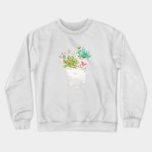 green succulent plants  in pot 2020 Crewneck Sweatshirt